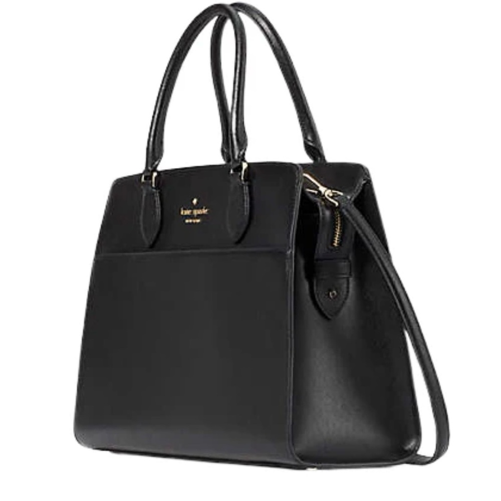 Kate Spade Madison Large Black Satchel Bag - Picture 2 of 6